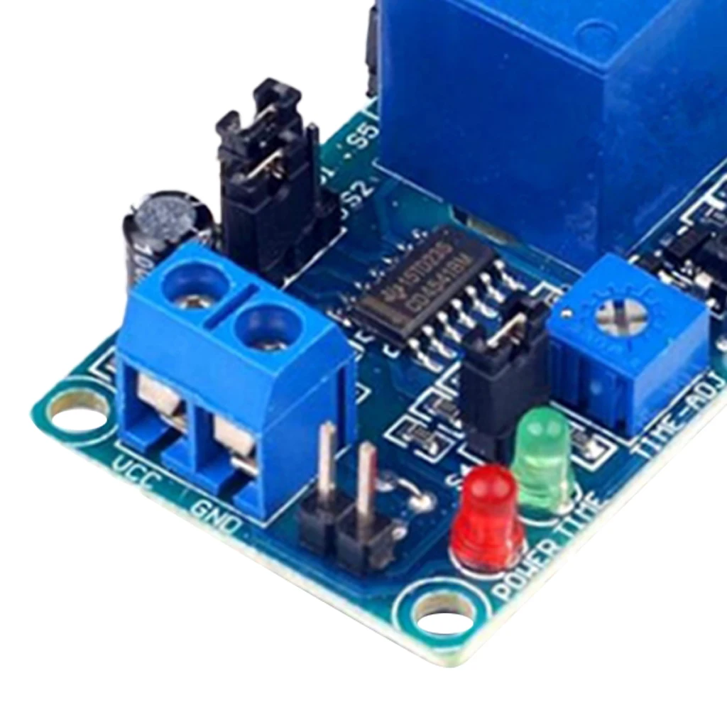 12V Power Supply Adjustable Delay Timer Trigger Relay Time Delay Circuit Module for PLC Industrial Control