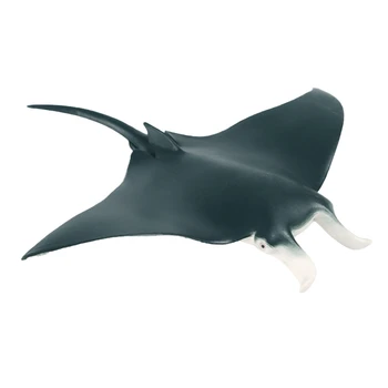 

2Pcs Simulation Marine Animal Model Static Solid Devil Fish Ray Plastic Ornaments Children's Toys