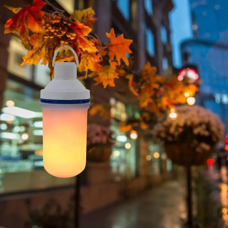 E27 Flame Effect LED Hanging Light Rechargeable Flickering Fire Decor Lamp | Освещение