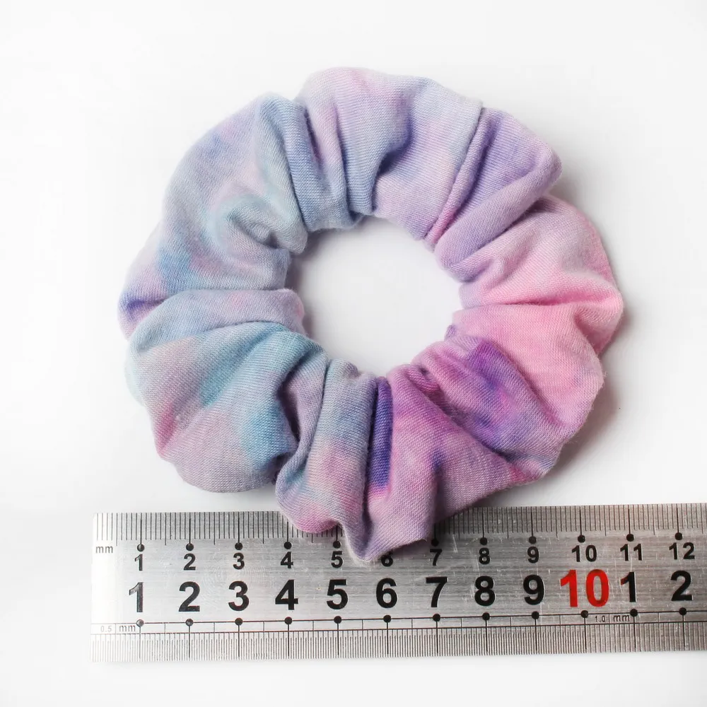 best headbands for women 3pcs Tie Dyed Scrunchie Pack Hair Accessories For Women Girls Headbands Elastic Rubber  Hair Tie Hair Rope Ring Ponytail Hold long hair clips