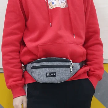 

Men Waist Bag Pack Casual Functional Money Phone Belt Bag Women Bag for Belt Canvas Hip Bag Fanny Pouch Banana Bags