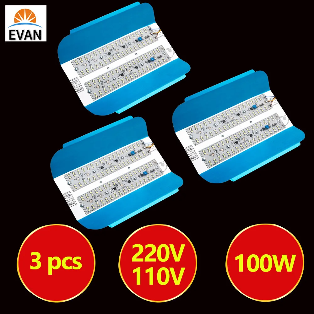 50W 100W LED Floodlight AC 220V 110V Outdoor Street Lamp Spotlight IP65 Waterproof Wall Landscape Garden Square Floodlights | Лампы и