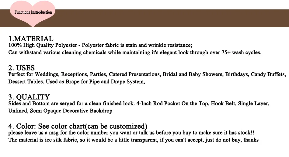 Curtain Functions Introductions