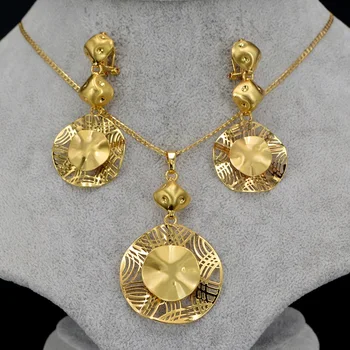 

Sunny Jewelry Fashion Jewelry 2020 Necklace Earrings Pendant Jewelry Sets For Women Clock Hollow Out For Party Wedding Daily