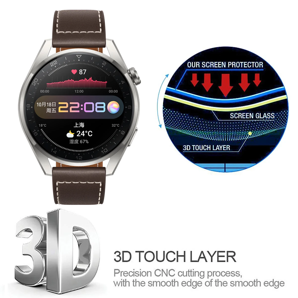 ȭ ȣ ȭ  ʸ, Huawei Watch 3 Pro, Honor Watch Magic 2 , 9H, 46mm, 3 