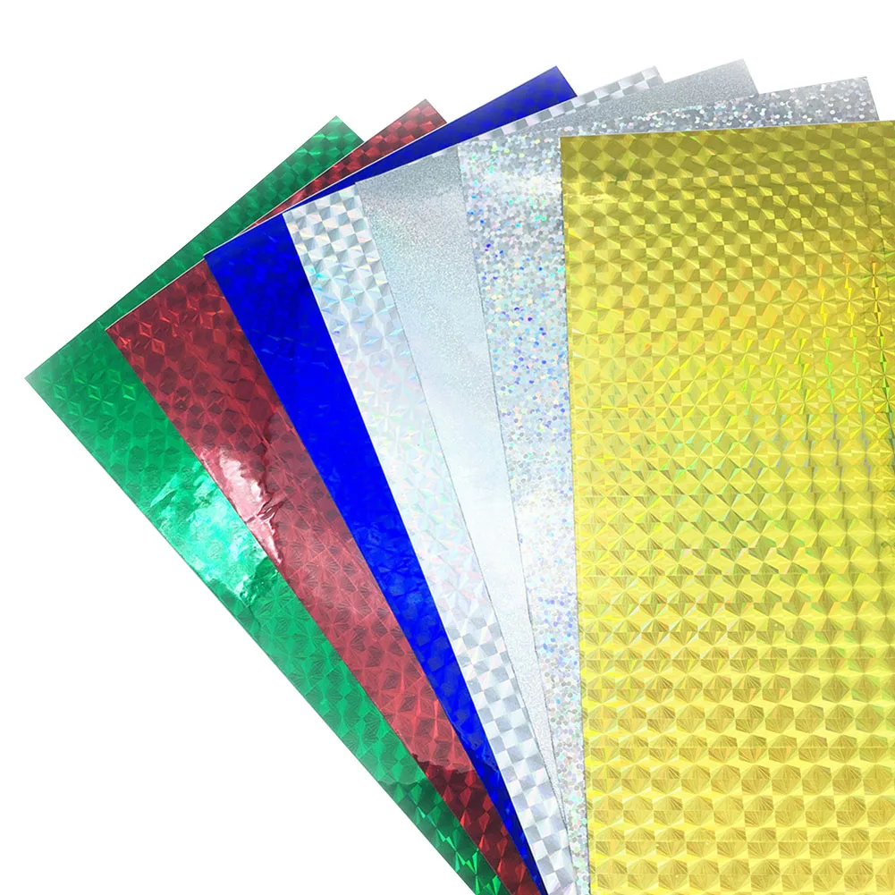 

Hot Selling 10 Sheets Holographic Reflective Fishing Lure Tape Lure Making Prism Tape