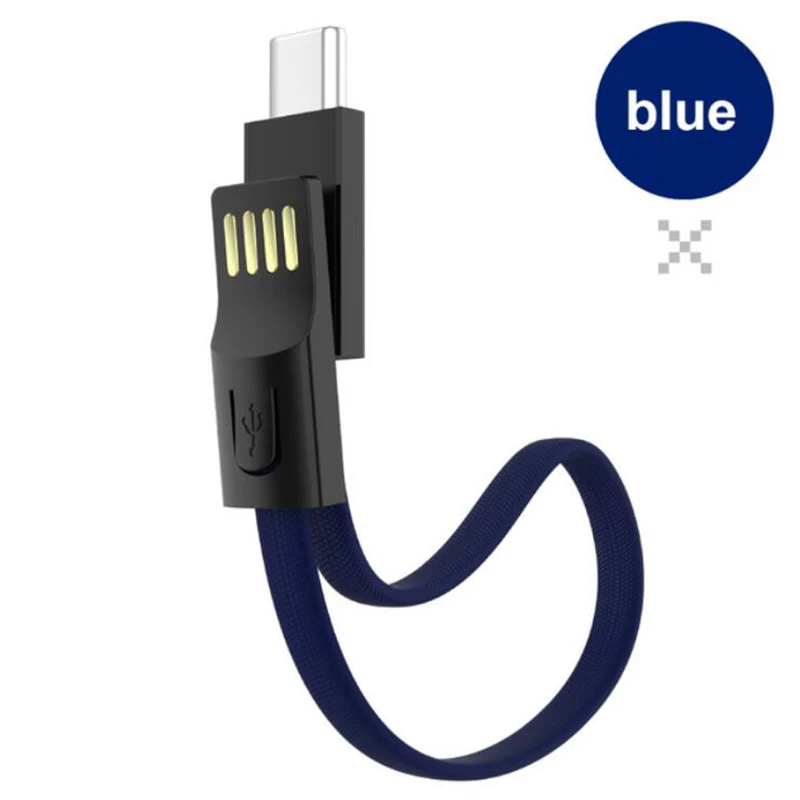 Type C USB кабель Многофункциональный USB кабель для samsung S10 S9 Pius зарядный кабель брелок аксессуар портативный кабель для зарядки данных - Цвет: Синий