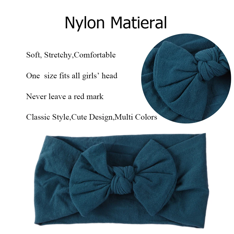 Новые женские повязки на голову Однотонные эластичные широкие нейлоновые