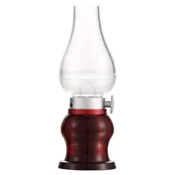 

USB LED Retro Pad Kerosene Lamp Dimmable Night Light Air-blowing Switch Table Lamp Simulates The Flicker Of Candlelight