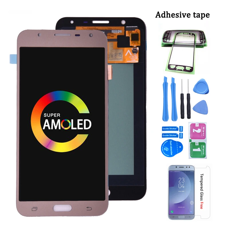 Najtaniej Oryginalny super amoled do Samsung Galaxy J701 J701F J701M wyświetlacz LCD ekran dotykowy digitizer montaż dla j701 J7 neo J7 rdzeń