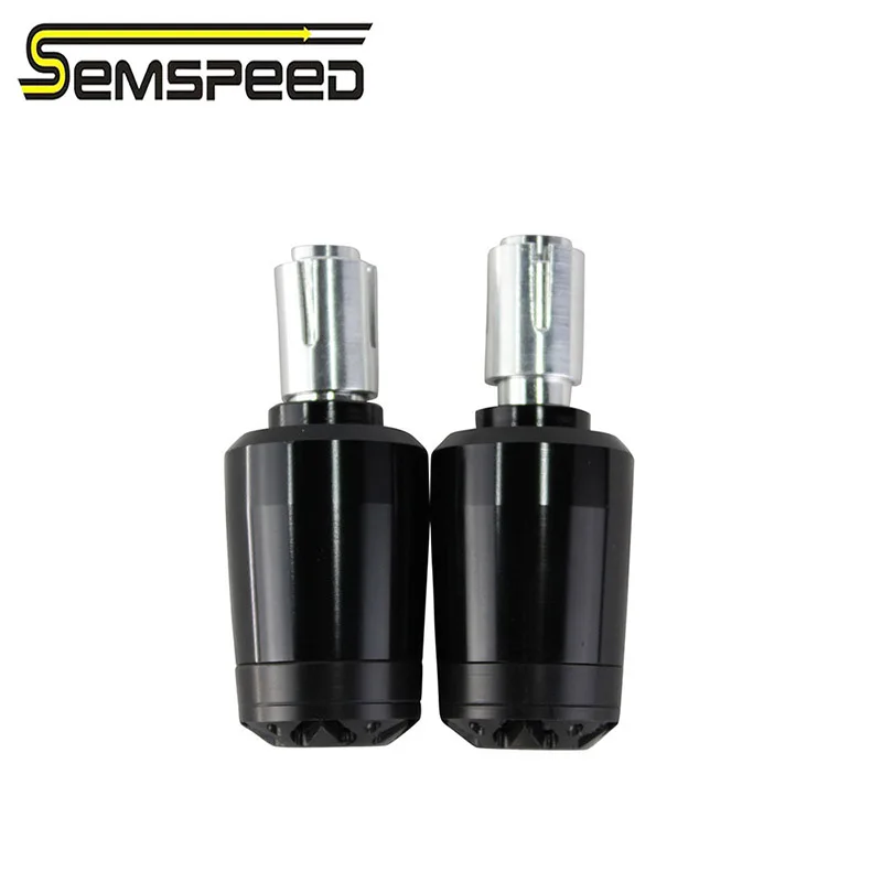 Semspeed ЧПУ Алюминий мотоцикл руле конец советы Шапки для Yamaha MT-09 FZ-09 MT-07 FZ-07 MT-10 MT03 XSR900 XSR700 - Цвет: Черный
