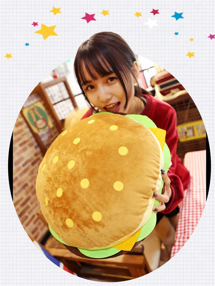 Креативный бургер плюшевая игрушка мягкая плюшевая подушка милый гамбургер Подушка мальчик девочка подарок на день рождения