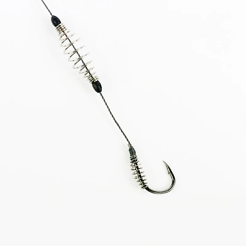 100pcs Spring set Fishhook Swivel Carp Fly Fishing Hooks Single Circle Fishing Tackle Accessories jig Lure Line Cord Tool