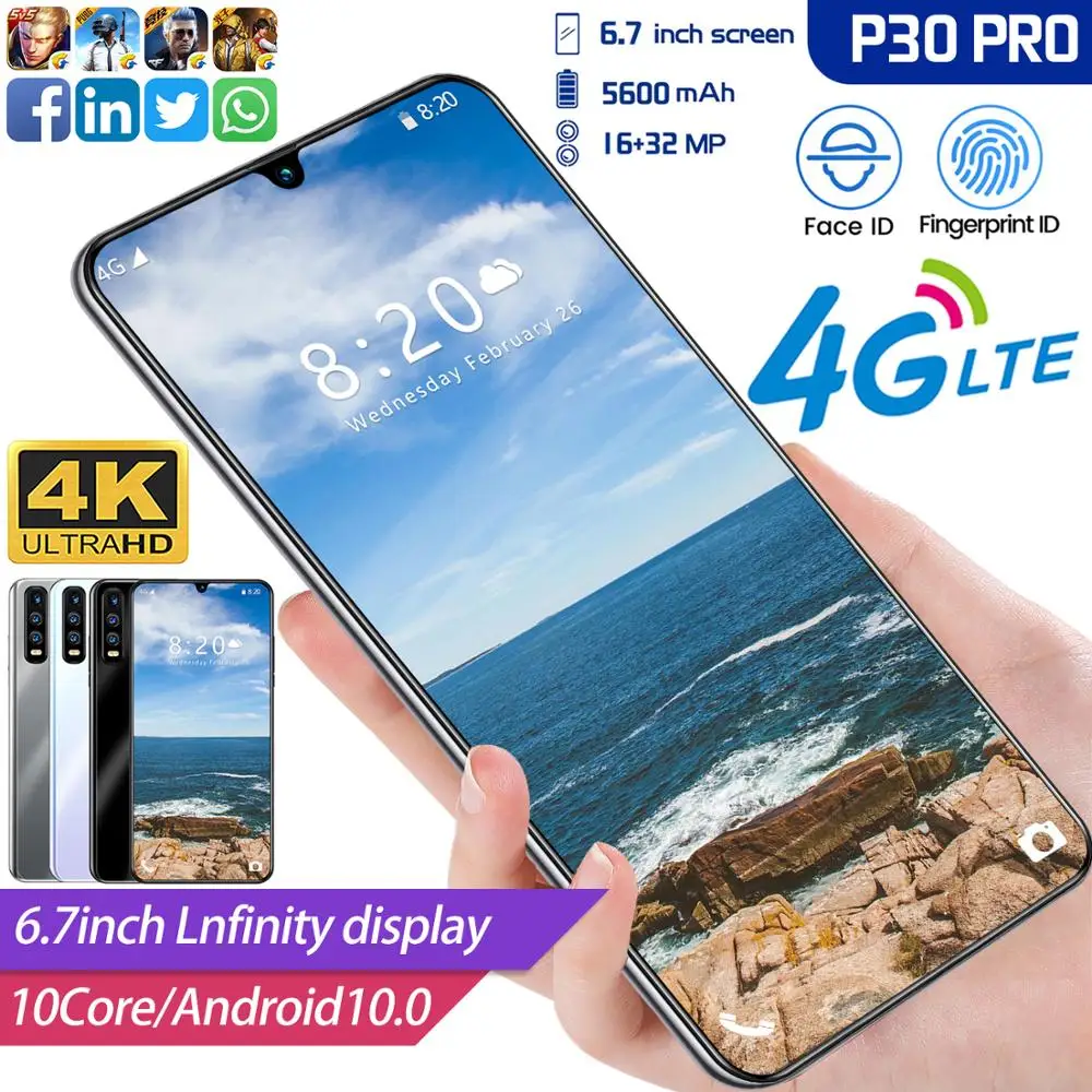 2020 P30Pro Mobile Phone 8G 256G Dual SIM Card 6.7