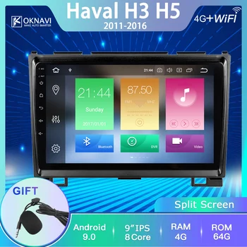 

OKNAVI 4G+64G Android 9.0 Bluetooth Car Radio Multimedia Player GPS IPS Touch Screen Navigation for Great Wall H5 H3 2010-2012