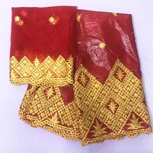 Getzner дизайн в африканском стиле фут ткань Африканская bazin Lace с вышивкой и камнями парча в Гвинейском стиле