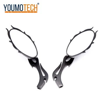 

CHROME TEARDROP CUSTOM REARVIEW SIDE MIRRORS 8MM 10MM ADAPTER FOR HARLEY MOTORCYCLE CRUISER CHOPPER