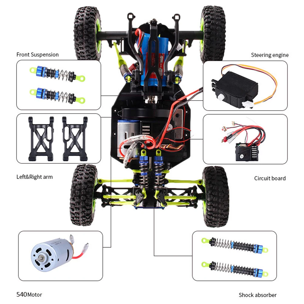 Pokich RC автомобиль внедорожный грузовик Высокая скорость четыре-привод внедорожный альпинистский автомобиль 50 км соревновательная игрушка автомобиль 1:12 дистанционное управление модель автомобиля