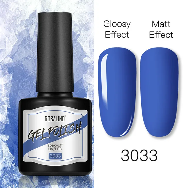 ROSALIND 8ml Gel Nail Polish Shiny Matte Effect Gel Polish For Manicure Nail Art Design Semi Permanent Painting Varnishes Gel RS17-3033