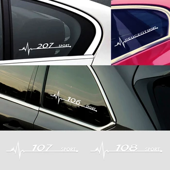 

2PCS Car Styling Side Window Body Sticker Decals For Peugeot 206 207 208 306 307 308 508 106 107 108 2008 3008 5008 decoration