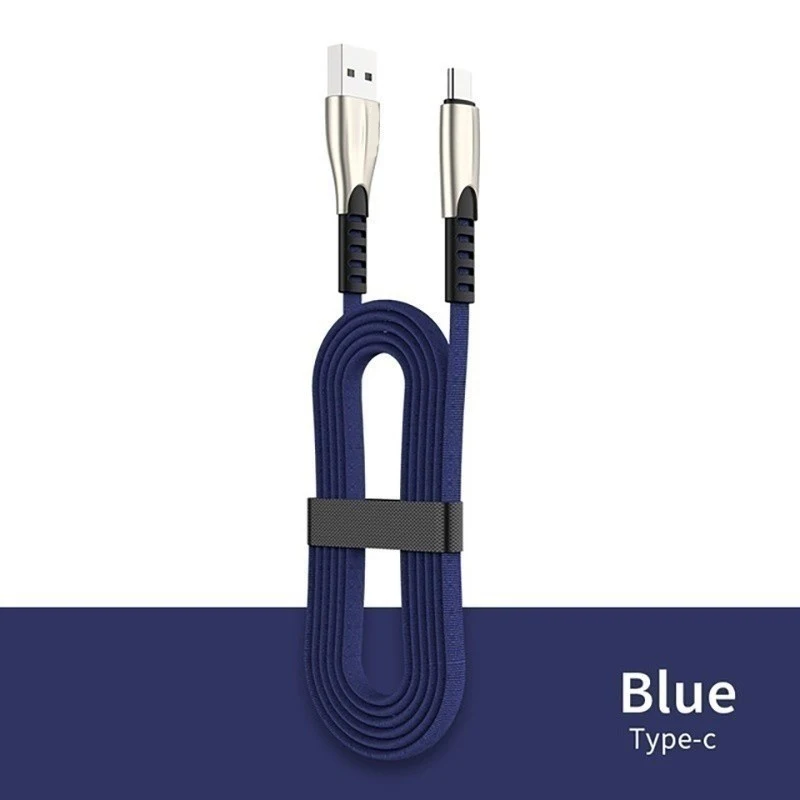5А usb type C кабель ультра прочный нейлоновый плетеный провод металлический штекер для синхронизации данных и зарядки кабель type C для huawei Xiaomi samsung - Цвет: Синий