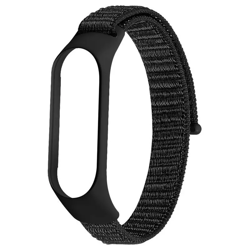 Joyozy, новинка, дышащий Удобный нейлоновый ремешок для mi band 3/4, модный нейлоновый ремешок для xiaomi 3, xiaomi 4, ремешок для часов - Цвет ремешка: Black