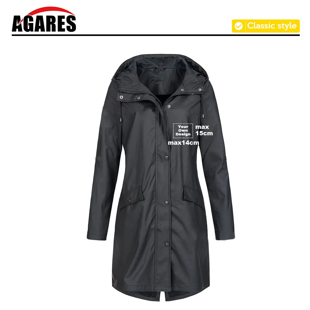 Зимняя женская куртка, модная, осенняя, однотонная, дождевик, для улицы, плюс, водонепроницаемый, с капюшоном, плащ, ветронепроницаемые пальто, куртки, Famale SA-8 - Цвет: Custom logo