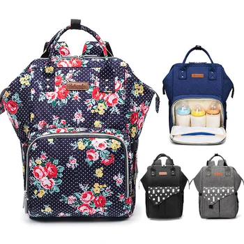 

4in1 Baby Diaper Bag Large Capacity Baby Nappy Storage Backpack Waterproof Mommy Bags Thermal Insulation Newborn Nursing Bag