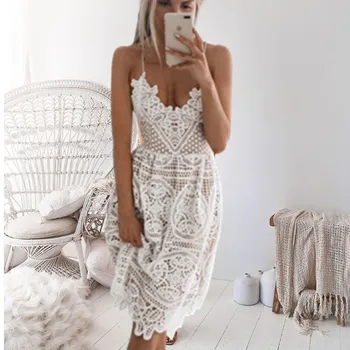 

2019 New Beach Long Cover Up White Lace Swimsuit cover up Summer Crochet Beachwear Bathing suit cover ups Beach Dress