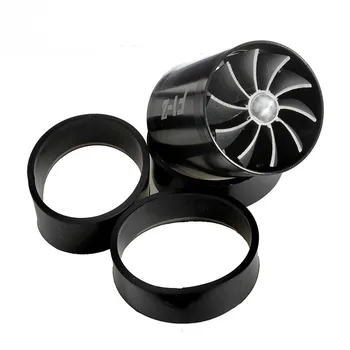 

F1-Z Double Turbine Turbo Charger Air Intake Gas Fuel Saver Fan Car Supercharger VR-FSD11 Blue Black