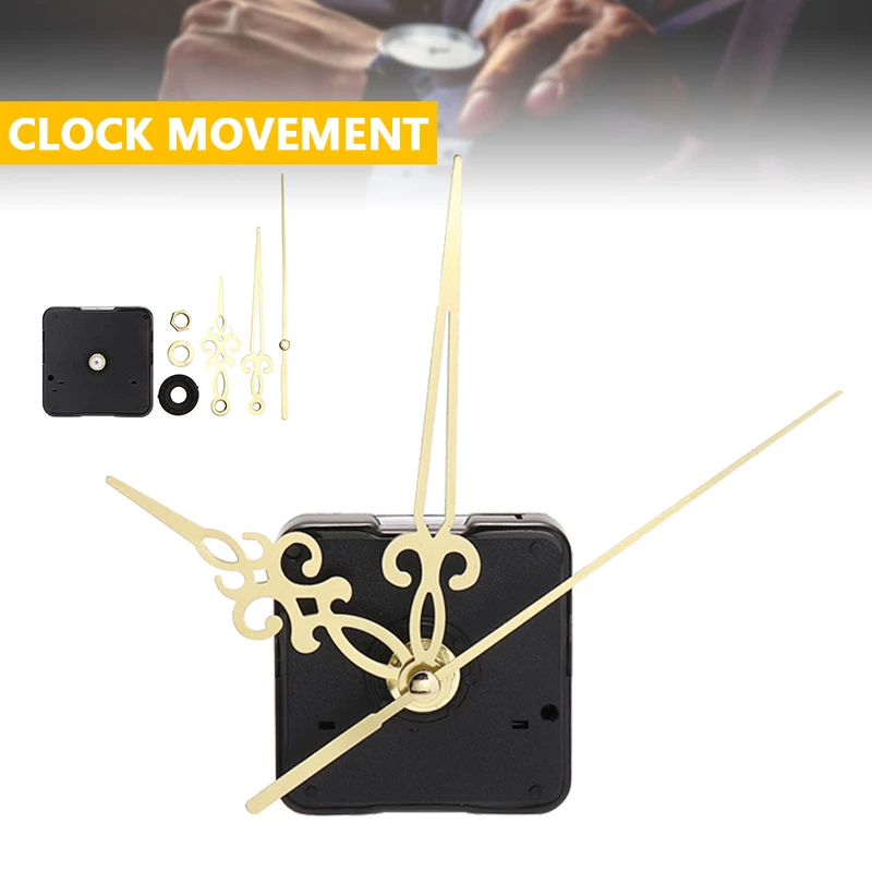 Quartz Gold Clock Movement Mechanism Hands DIY Repair Replacement