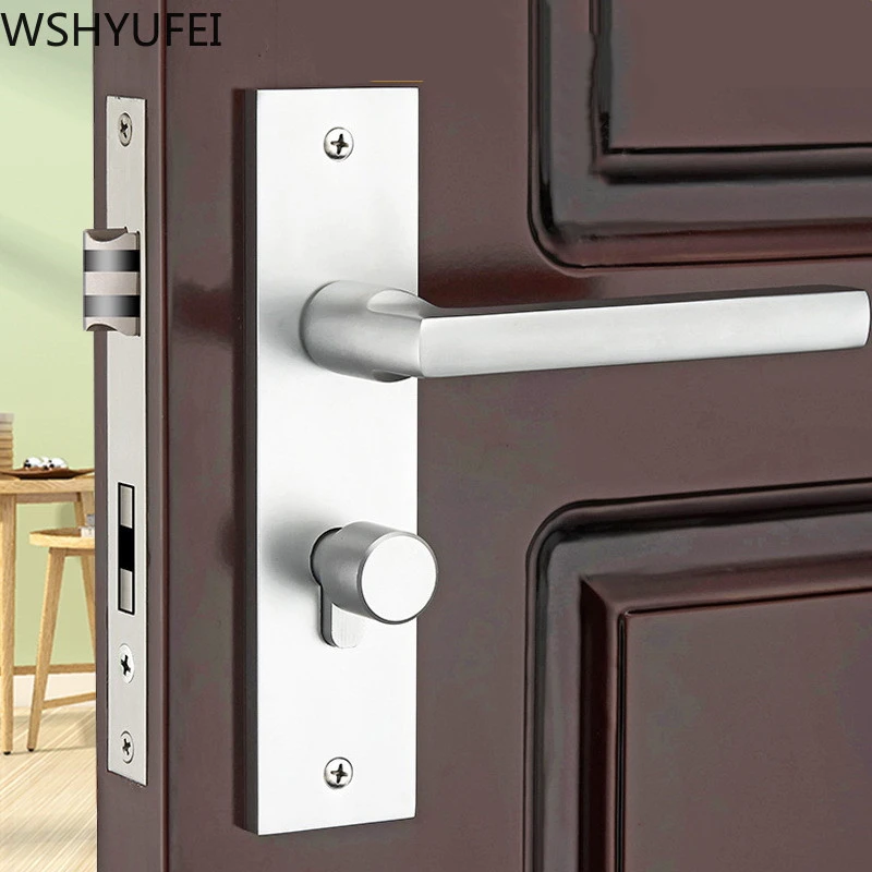 Durable Door Handle Lock Cylinder Front Back Lever Latch Lock Home Security Door Lock With Keys Toilet Bedroom Door Accessory Door Locks Aliexpress