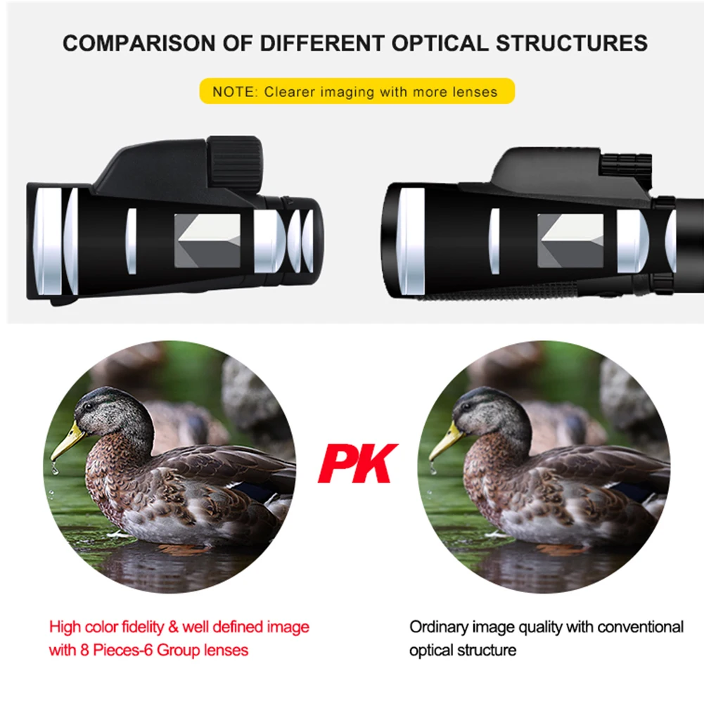 Outdoor Adventurer FMC Objective Lens 10X42 Nature Explorer Monocular Telescope Travel BAK-4 Prism Mobile Portable Handheld HD