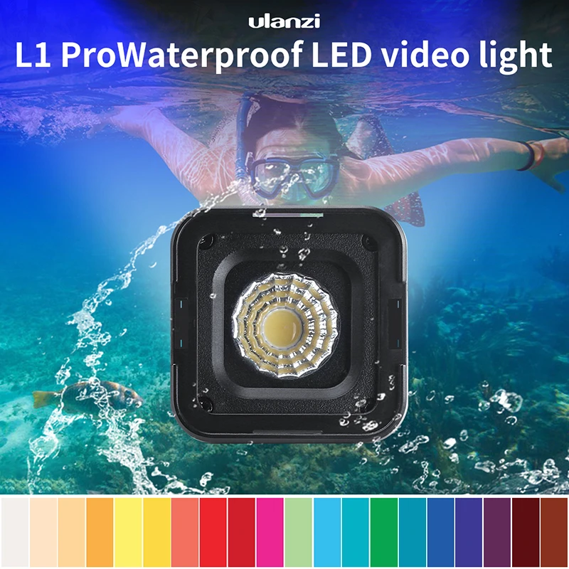  Ulanzi L1 Pro Waterproof Dimmable Mini LED Light for Gopro DSLR Dji Gimbal Versatile Mini Light Cam - 33010535663