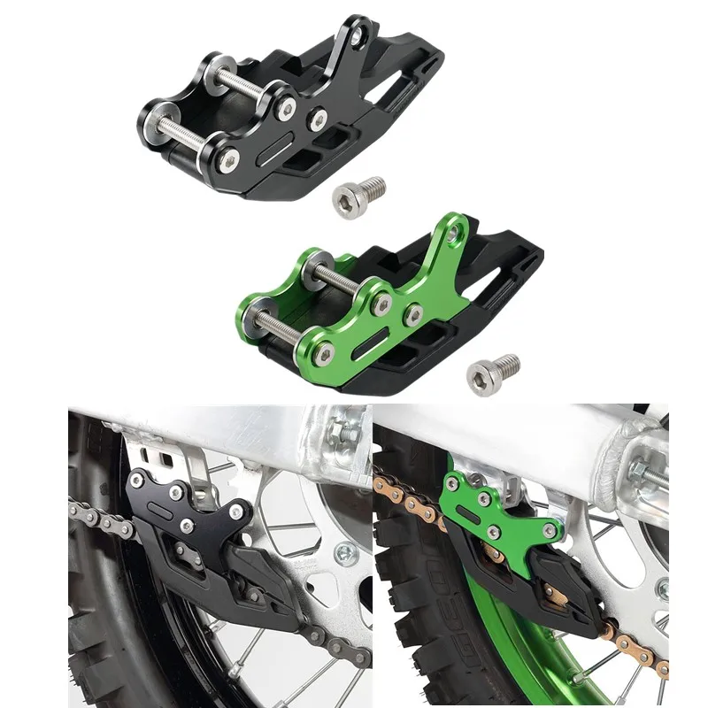 Направляющая цепи мотоцикла черного и зеленого цвета из ТПУ для KAWASAKI KX250F KX450F KX 250F