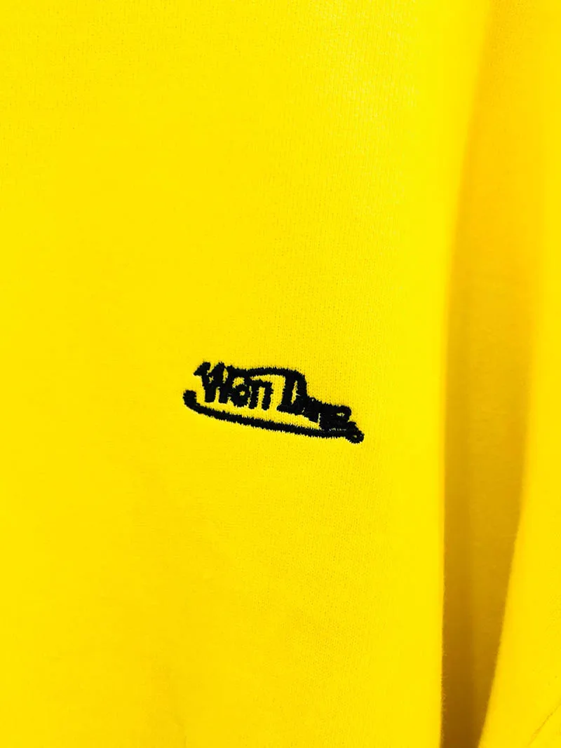 We11done толстовка с вышитыми буквами для мужчин и женщин 1:1 высокого качества 18FW нагрудный Логотип свободный черный желтый синий толстовка We11done пуловер