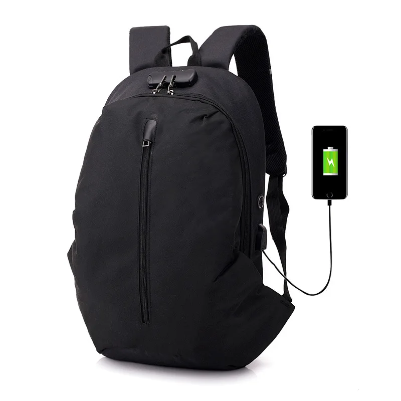 

2018 New Style Special Shape Men Backpack Password Lock Anti-Theft Shoulder Oblique-Bag USB Charging Fashion Backpack
