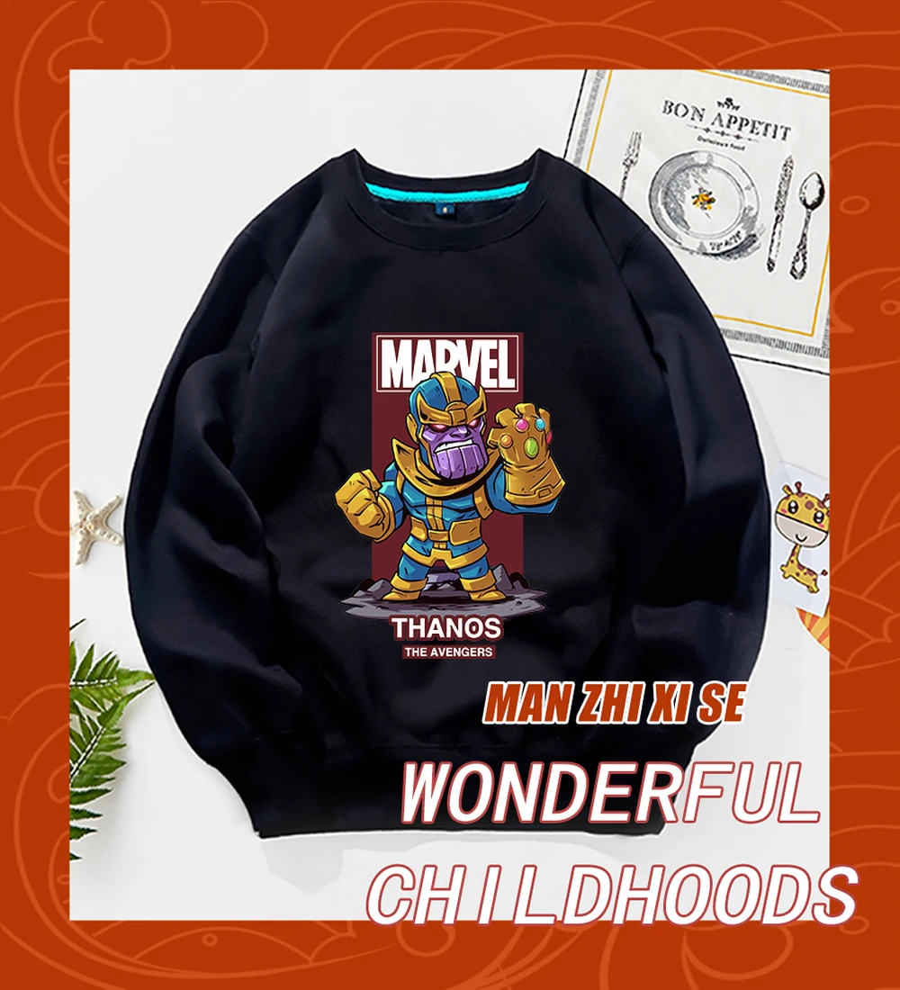 Лидер продаж, детские толстовки с капюшоном с персонажами фильма «мстители» для мальчиков и девочек, детские толстовки с капюшоном на весну-осень, повседневные спортивные толстовки с длинными рукавами