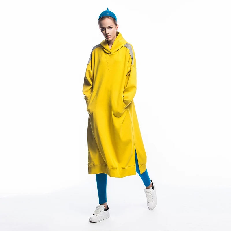 IRINAFC09 FW коллекция повседневные длинные толстовки оверсайз Платье женское