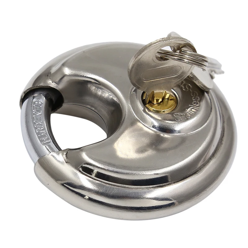 New Round Locks Hot Sale Padlock Gold Plated Padlock And Key Suitcase Lock Hardware High Quality Door Lock afbeelding
