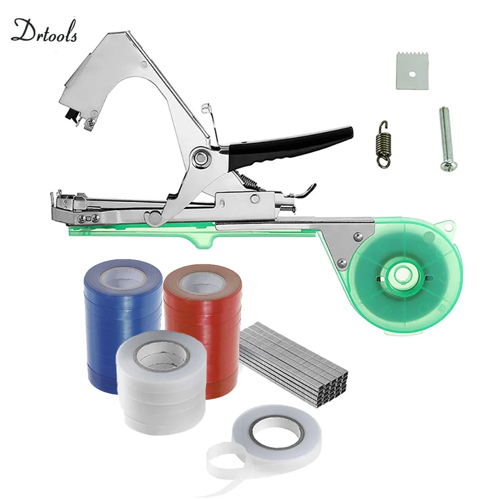 Drtools Garter Plants Tying Machine Plant Branch Hand Tying Binding Machine Minced Vegetable Tapetool Tapener Tapes Garden Tools