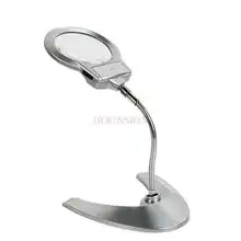 

Desktop magnifying glass led with lamp reading electronic clearing maintenance free change of direction removable