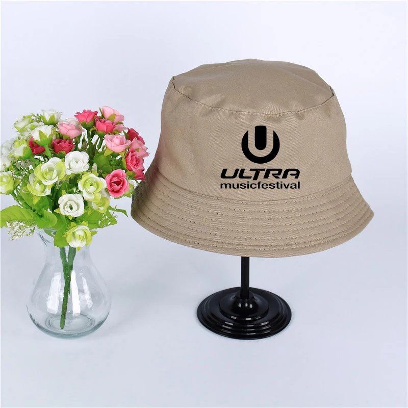 Ultra Music Festival Summer Hat Women Mens Panama Bucket Hat Ultra Music Festival Design Flat Sun Visor Fishing Fisherman Hat