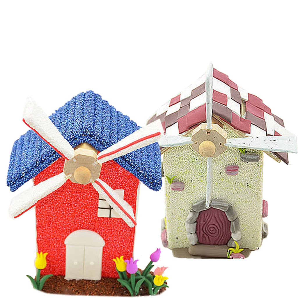 Unpainted Wood Craft Windmill Coin Bank Money Box Piggy Bank For Crafting Decorating Children's DIY Projects