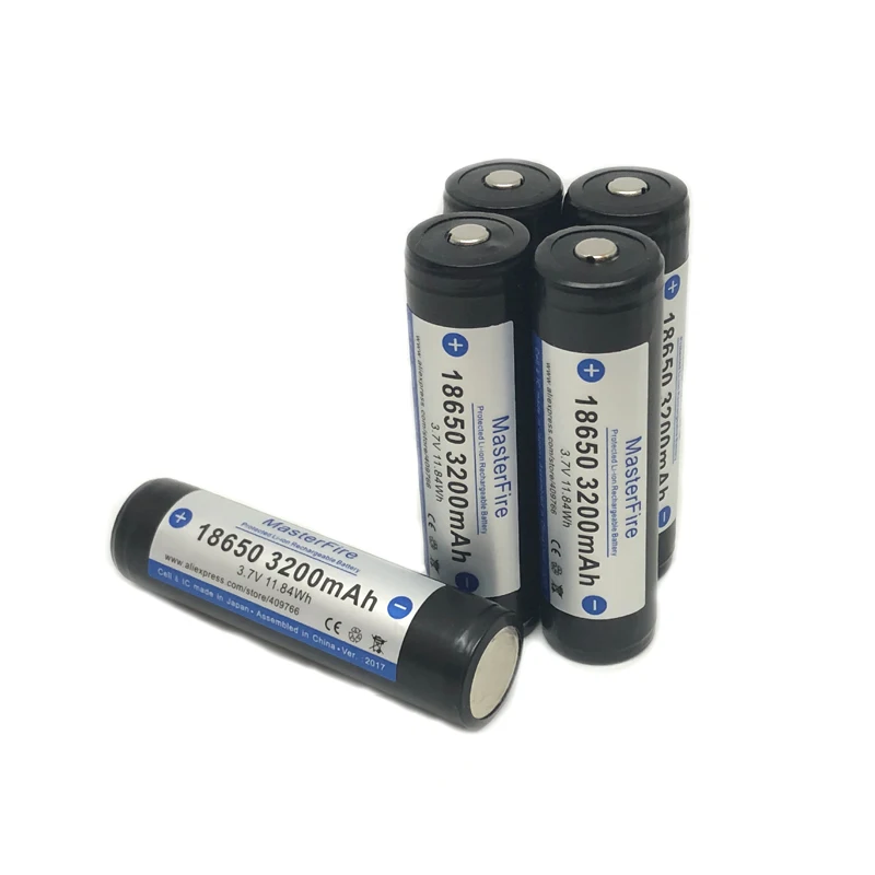 MasterFire 100% оригинальный Защищенный 18650 3200 мАч 3 7 в перезаряжаемый литиевый