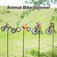 

Vintage Bicycle Metal Wind Spinner Metal Windmill And Standing Old Bicycle Metal Wind Rotating Windmill Gardening Decor Dropship