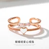 Bow Ring S925 Sterling Silver double layer rose gold love high quality fashion women ring luxury exquisite jewelry best friend
