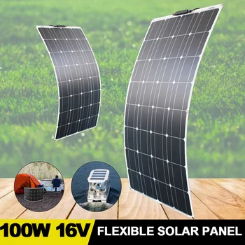 

2020 hot sale 12V/24V100W solar panel flexible & portable with monocrystalline silicon solar cell for camping, outdoor, overland