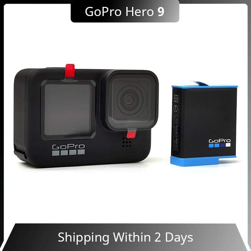 GoPro-Cámara de acción subacuática HERO 9, Color negro, 4K, 5K, con pantalla frontal a Color, cámara deportiva, fotos de 20MP, transmisión en vivo