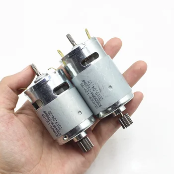 

RS-540 / 550 DC Carbon Brush Motor High-speed Motor Built-in Cooling Fan with 12-tooth Gear Front, 3.17mm Knurled Shaft